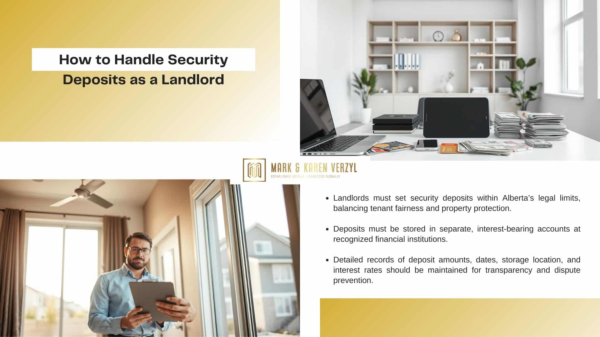 A secure, well-organized security deposit account, featuring a modern digital banking interface with clear account details, transaction history, and balance information. The layout is clean and minimalist, with a soft, calming color palette of blues and grays. The interface is displayed on a sleek, metallic-framed computer monitor, set against a blurred background of a professional office environment, conveying a sense of reliability and trust. Subtle lighting creates a warm, inviting atmosphere, and the overall composition suggests a secure, well-managed financial system for handling security deposits.